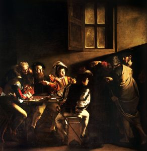 Caravaggio, La chiamata di san Matteo,1600, Roma, chiesa di S. Luigi dei Francesi