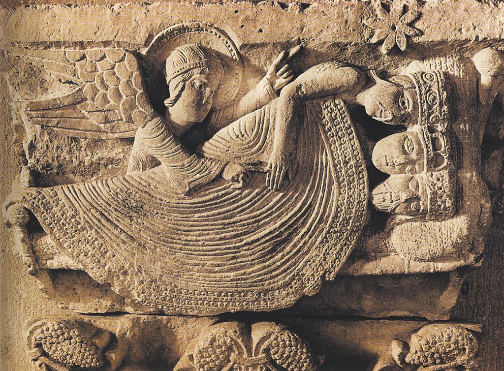 Gislebertus, Il sogno dei Magi, Autun, cattedrale di Saint-Lazare